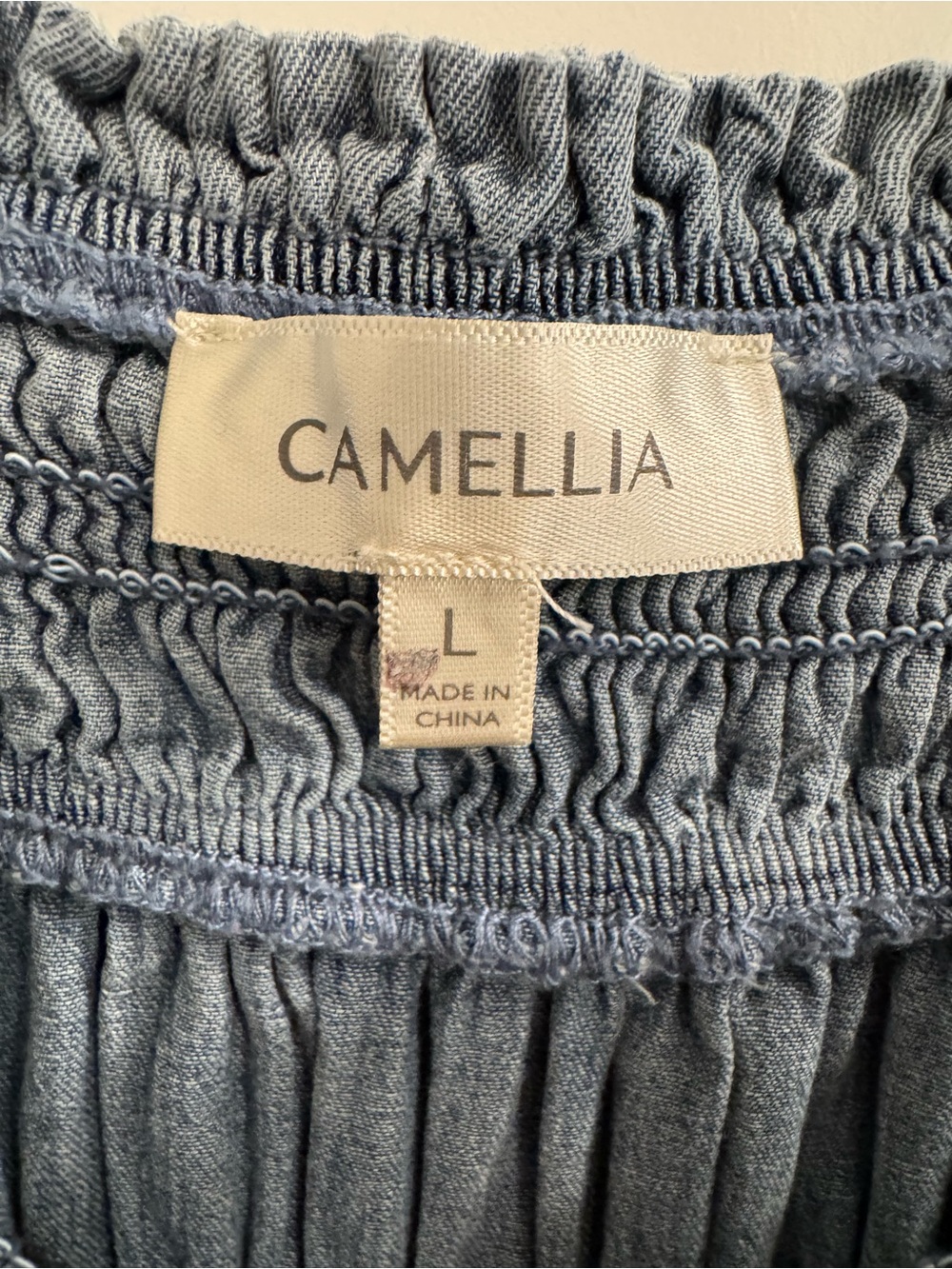 Wide Leg Denim Jumpsuit - Blue - Picture 4 of 4